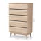 Baxton Studio Miren Mid-Century Modern Light Oak and Dark Grey 5-Drawer Chest 148-8255 - alternate 9
